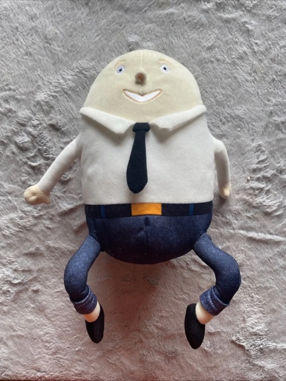 Plush Character Toy - Cream & Navy Soft Figure Humpty Dumpty
